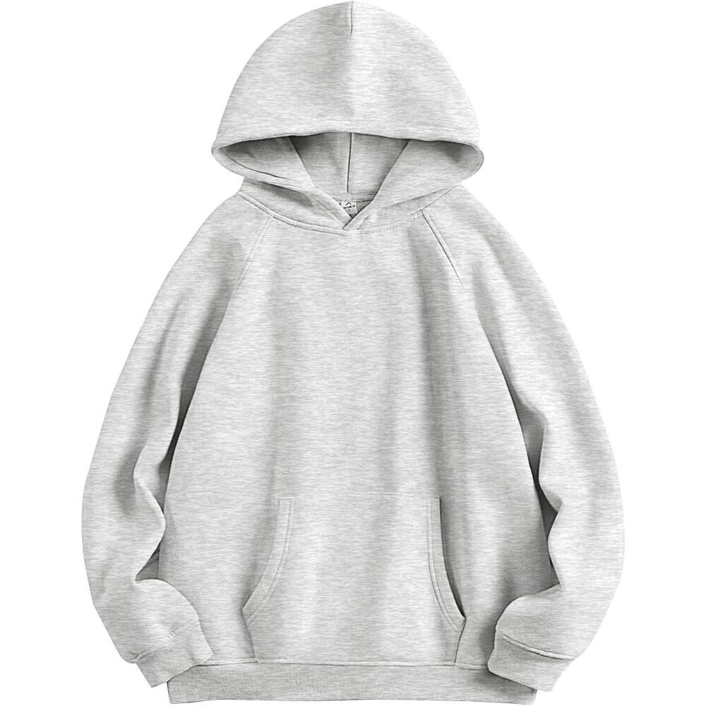 Women Gray Hoodies Oversized Fleece Long Sleeve Comfy Casual Sweatshirts